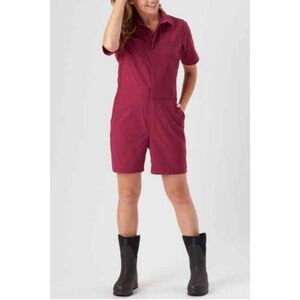 NWT Duluth Trading Co. Heirloom Gardening 7” Short Coveralls in Raisin XL